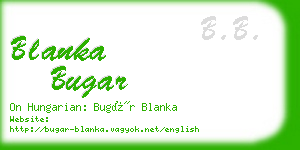 blanka bugar business card
